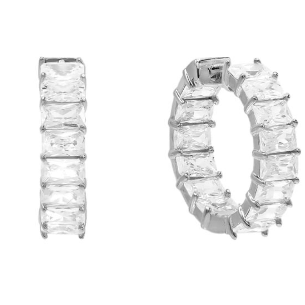 Adina’s Jewels Baguette Hoop Earring